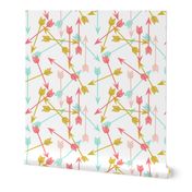 arrows // coral gold mint pink cute girls room girly arrows