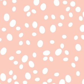 pebble dots // blush peach girls cute dots spots dalmatian dots pebble spots