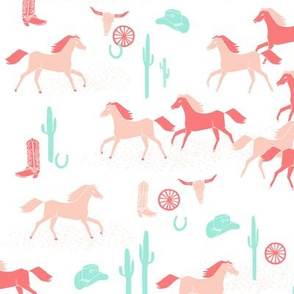 southwest baby girl // horses cactus cowgirl 