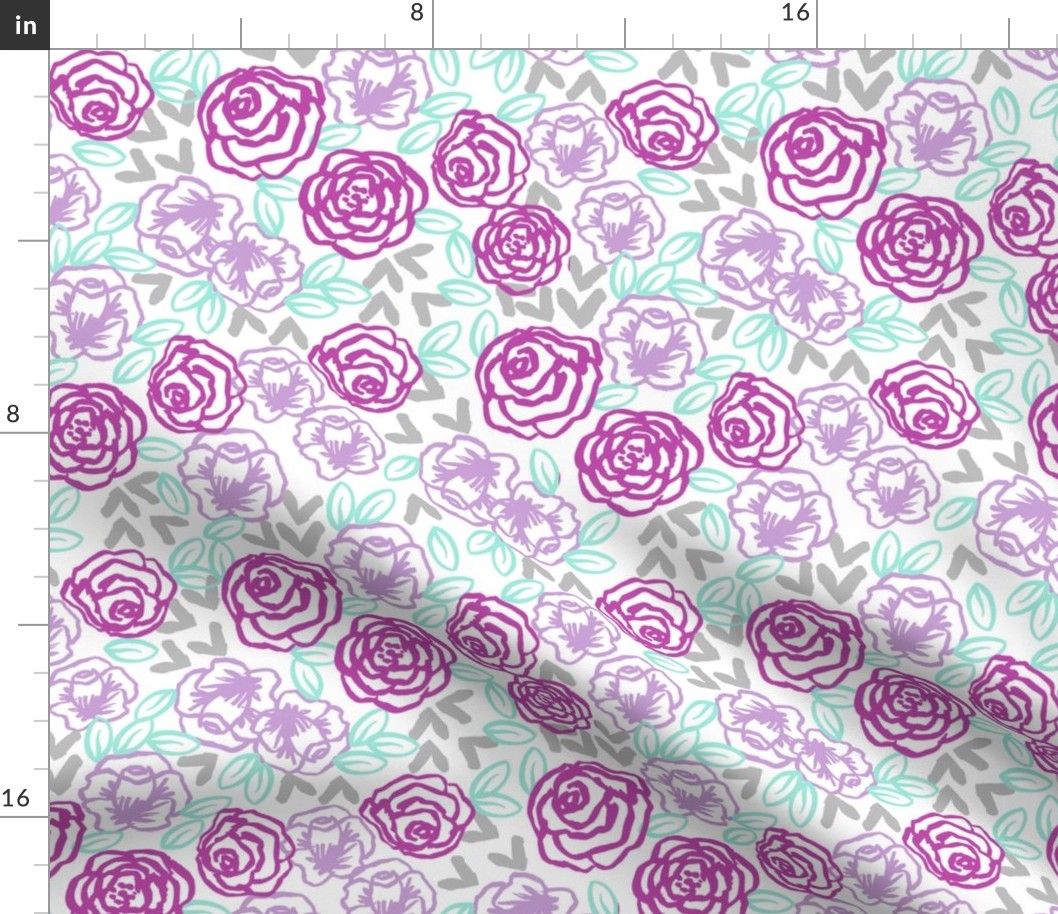 roses // purples horses coordinate girly pastel mint and purple lavender flowers floral spring flowers