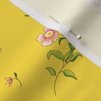 1780 Yellow Chinese Style Print