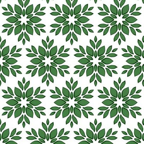 Stylized Green Floral