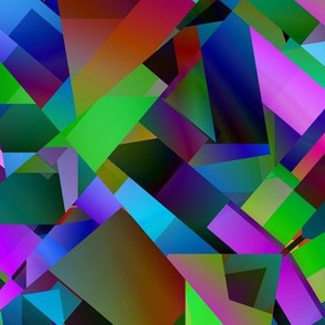 Vibrant Triangles and Squares Abstract