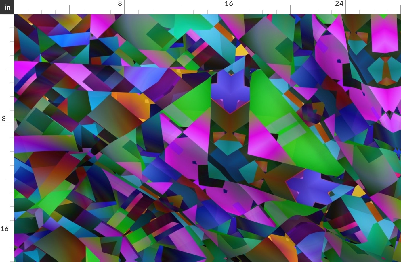 Vibrant Triangles and Squares Abstract