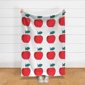 apple // cut and sew plush pillow apple illustration