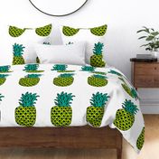 pineapple // plush cut and sew summer tropical fruit fabric