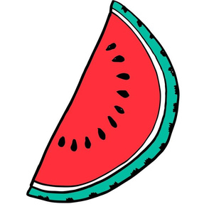 watermelon //  pillow plush cut  and sew fruit summer tropical kids fun 