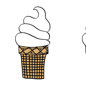 ice cream cone // soft whip ice cream cone summer food cut and sew plush pillow diy sewing fabric 