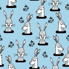 rabbit // sweet bunny rabbit rabbits soft pastel blue girls spring animal print