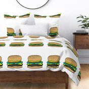 burger // veggie burger cut and sew plush pillow food novelty kids pillow