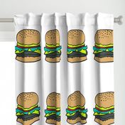 burger // veggie burger cut and sew plush pillow food novelty kids pillow