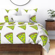 pizza // plushie pizza veggie pizza vegetarian plush cut and sew food novelty cute pizza print