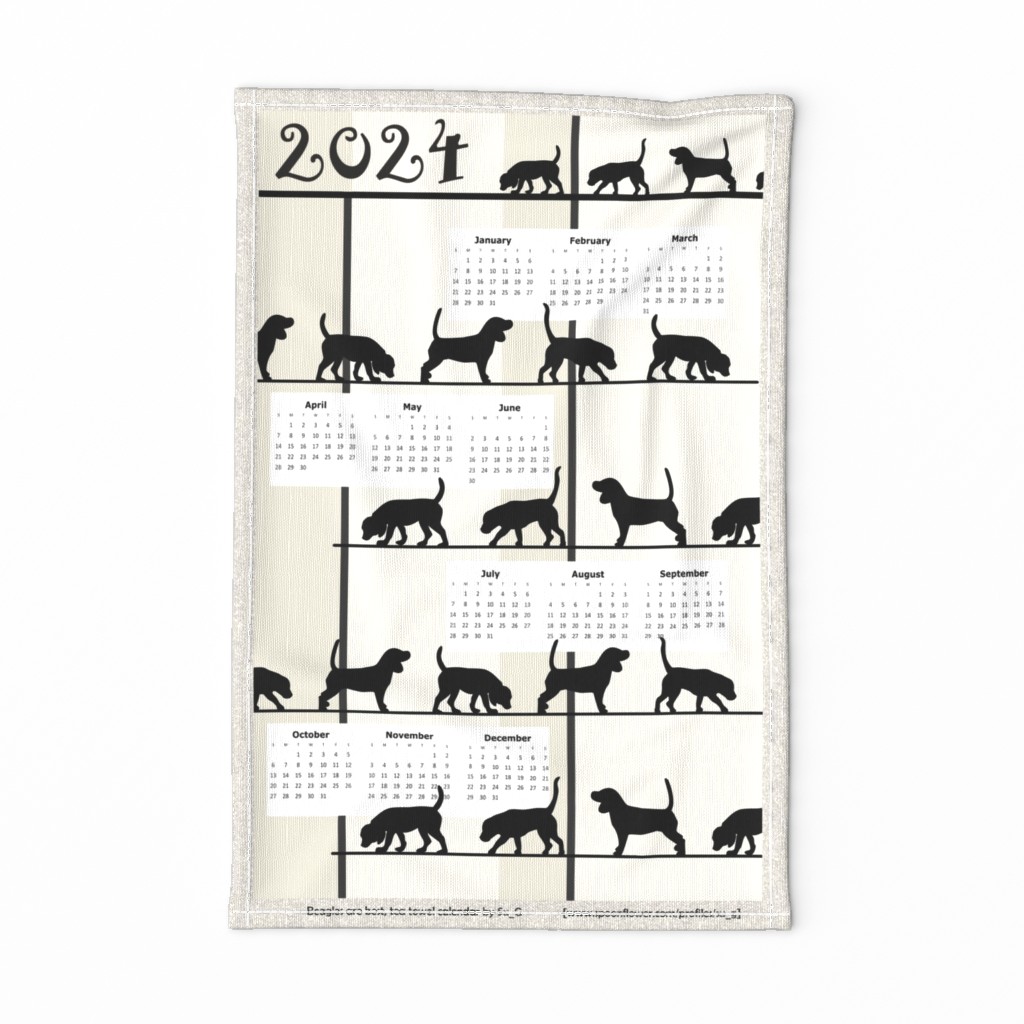 Beagles are best, tea towel calendar by Su_G_©SuSchaefer