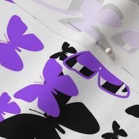 Purple Zebra Butterfly Animal Print 