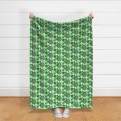 Lime Green Geometric Swirly Twirly Spiral Design