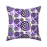 Purple Spinning Swirls Geometric Design