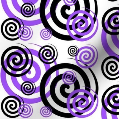 Purple Spinning Swirls Geometric Design