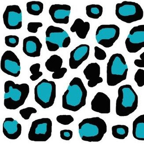 Turquoise Teal Leopard Animal Print Spots 