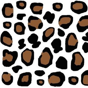 Brown Black Leopard Animal Print Spots