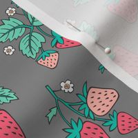 Strawberries on Grey
