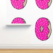 donut // plushie pillow food novelty cute pink girly donut doughnut cut and sew pillow plush 