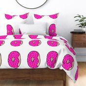 donut // plushie pillow food novelty cute pink girly donut doughnut cut and sew pillow plush 