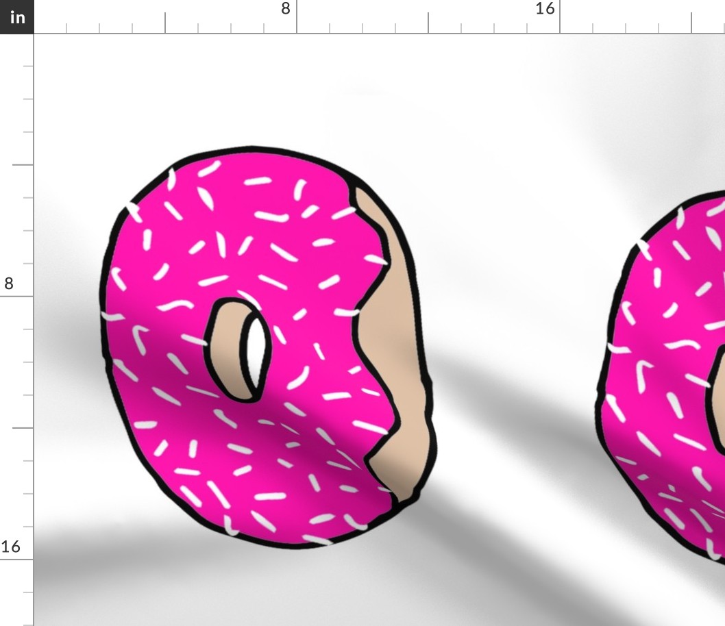 donut // plushie pillow food novelty cute pink girly donut doughnut cut and sew pillow plush 