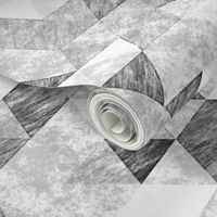 Triangles Grunge Pencil  Geometric Black&White Grey