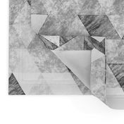 Triangles Grunge Pencil  Geometric Black&White Grey