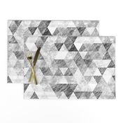 Triangles Grunge Pencil  Geometric Black&White Grey