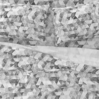 Triangles Grunge Pencil  Geometric Black&White Grey