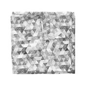 Triangles Grunge Pencil  Geometric Black&White Grey