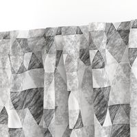 Triangles Grunge Pencil  Geometric Black&White Grey