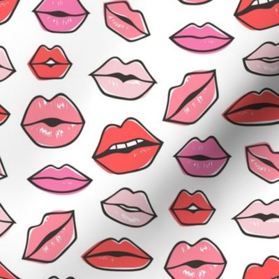 Lips Kiss Valentine Lipstick Love Red Pink