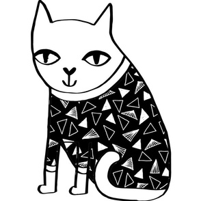 cat plush // pet pillow plush cat lady black and white cat sweater sweater cat 