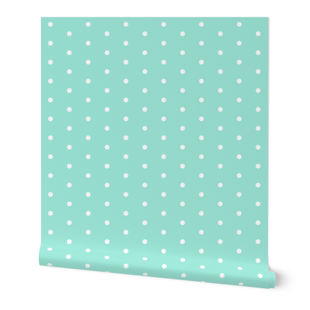 dot // bright mint girls sweet little polka dots baby girl 