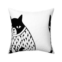 black cat plushie // black and white cut and sew cat kitten kitty bolt cute cat