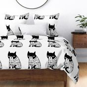 cat sweater plush // cat in sweater cute cat plush plushie cut and sew cute cat black and white cat lady crafts