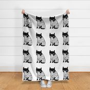 cat sweater plush // cat in sweater cute cat plush plushie cut and sew cute cat black and white cat lady crafts