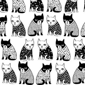 cat // sweater cats black and white sweater cats kitten kitty cute cats