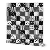 Cheater Quilt // black and white quilt minimal modern geometric baby nursery