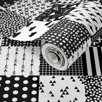 Cheater Quilt // black and white quilt minimal modern geometric baby nursery