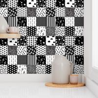 Cheater Quilt // black and white quilt minimal modern geometric baby nursery