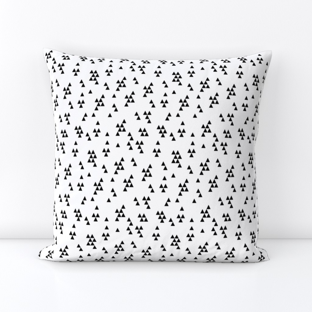 Triangles // geometric triangles baby modern black and white minimal nursery