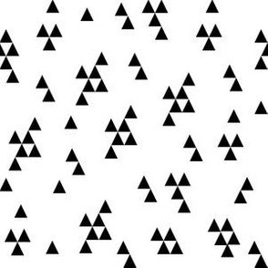Triangles // geometric triangles baby modern black and white minimal nursery