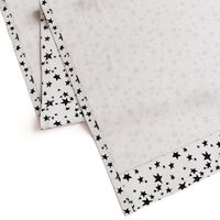 Stars // black and white stars minimal modern baby nursery quilt