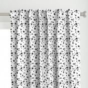 Stars // black and white stars minimal modern baby nursery quilt