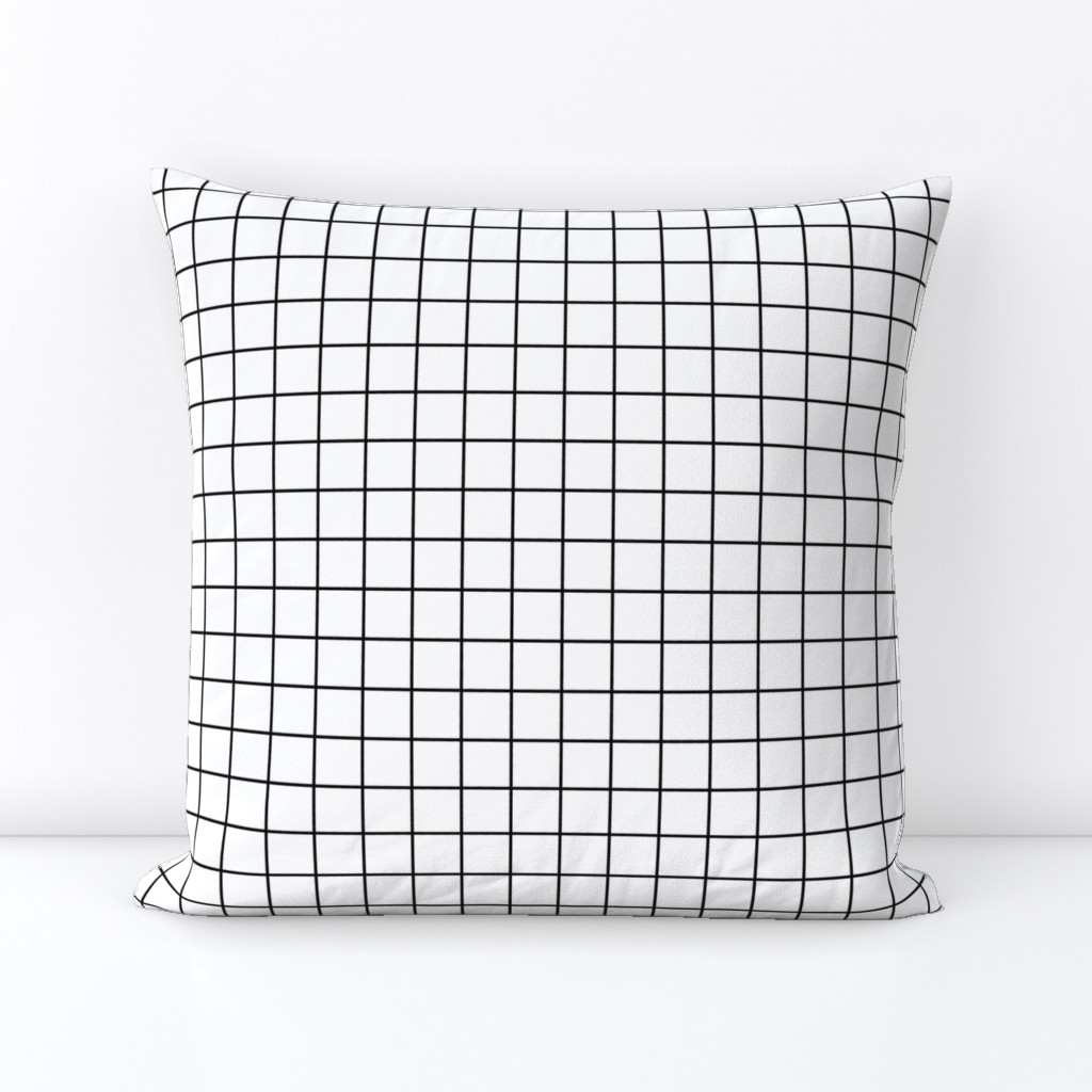 Grid // black and white nursery minimal modern grid 