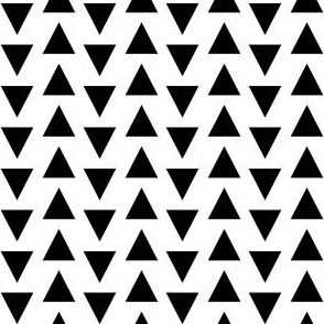 Triangle fabric  // black and white nursery quilt modern baby crib bedding