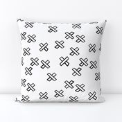 Black and White cross // xo nursery baby crib bedding modern